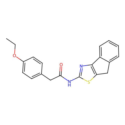 2-(4-ethoxyphenyl)-N-(8H-indeno[1,2-d]thiazol-2-yl)acetamide structure