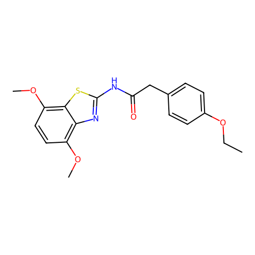 N-(4,7-dimethoxy-1,3-benzothiazol-2-yl)-2-(4-ethoxyphenyl)acetamide structure