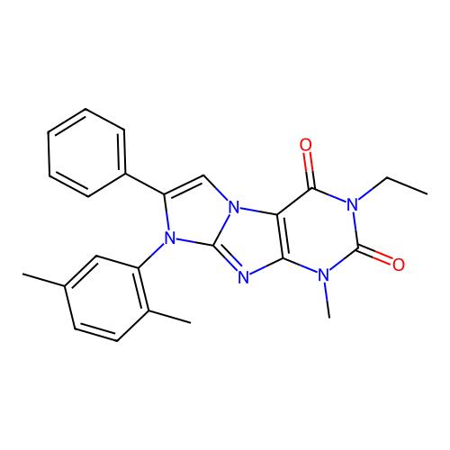 6-(2,5-Dimethylphenyl)-2-ethyl-4-methyl-7-phenylpurino[7,8-a]imidazole-1,3-dione structure