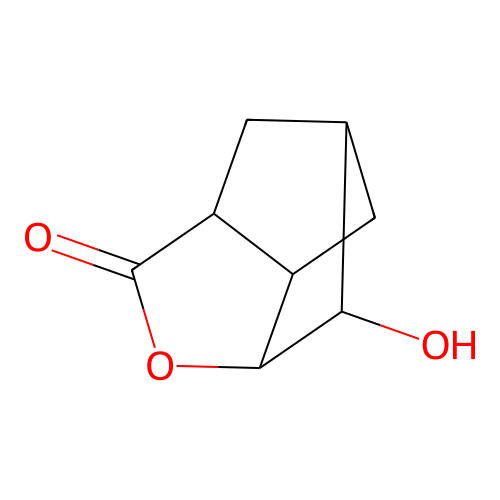 6-Hydroxyhexahydro-2H-3,5-methanocyclopenta(b)furan-2-one structure