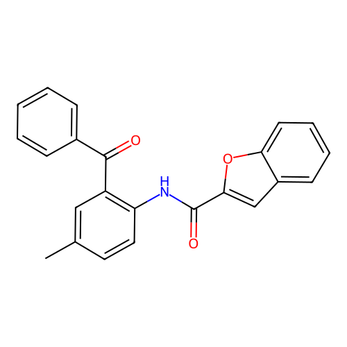 N-(2-benzoyl-4-methylphenyl)-1-benzofuran-2-carboxamide structure