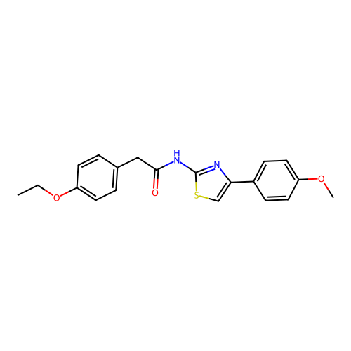 2-(4-ethoxyphenyl)-N-[4-(4-methoxyphenyl)-1,3-thiazol-2-yl]acetamide structure