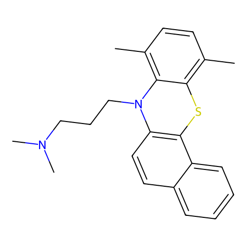 [3-(8,11-Dimethyl-benzo[c]phenothiazin-7-yl)-propyl]-dimethyl-amine structure
