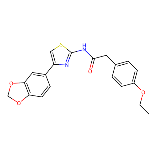N-(4-(benzo[d][1,3]dioxol-5-yl)thiazol-2-yl)-2-(4-ethoxyphenyl)acetamide structure
