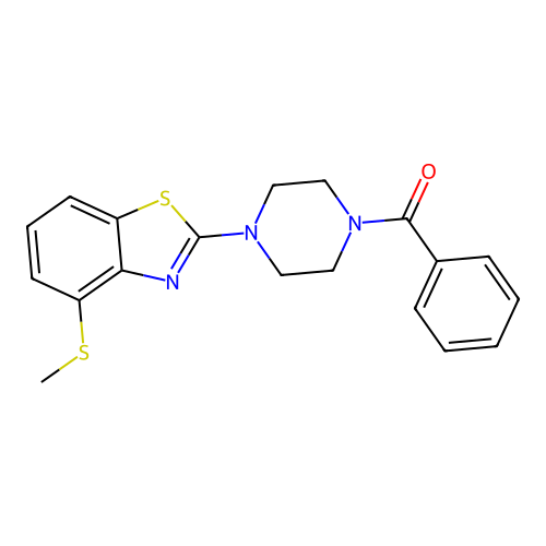 (4-(4-(Methylthio)benzo[d]thiazol-2-yl)piperazin-1-yl)(phenyl)methanone structure
