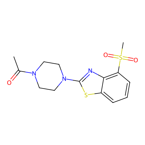 1-(4-(4-(Methylsulfonyl)benzo[d]thiazol-2-yl)piperazin-1-yl)ethanone structure