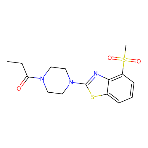 1-(4-(4-(Methylsulfonyl)benzo[d]thiazol-2-yl)piperazin-1-yl)propan-1-one structure