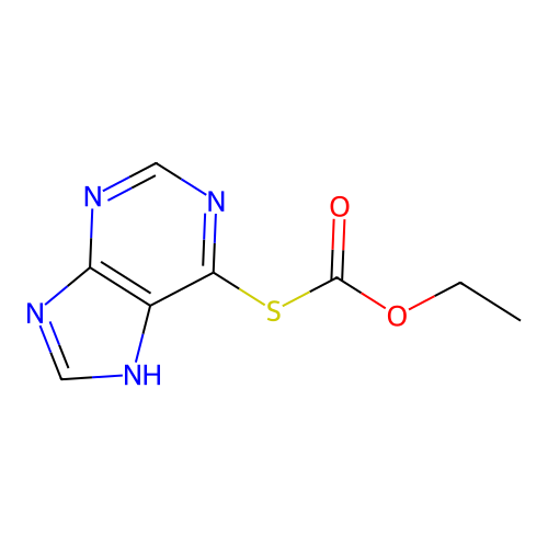 Purine-6-thiol, ethyl carbonate structure