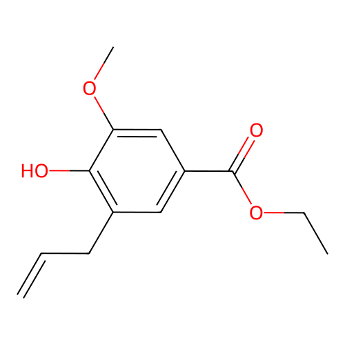 Ethyl 4-hydroxy-3-methoxy-5-prop-2-enylbenzoate structure