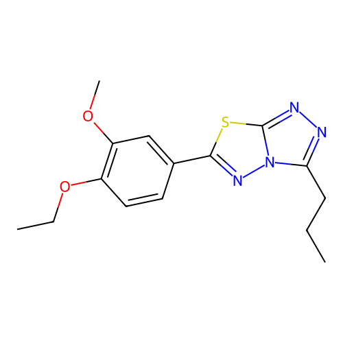 6-(4-Ethoxy-3-methoxyphenyl)-3-propyl[1,2,4]triazolo[3,4-b][1,3,4]thiadiazole structure