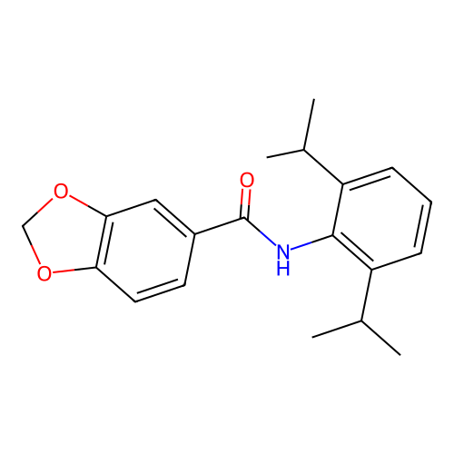 N-(2,6-diisopropylphenyl)-1,3-benzodioxole-5-carboxamide structure