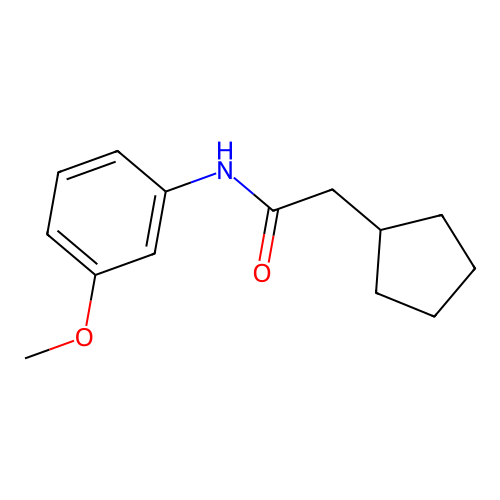 2-cyclopentyl-N-(3-methoxyphenyl)acetamide structure