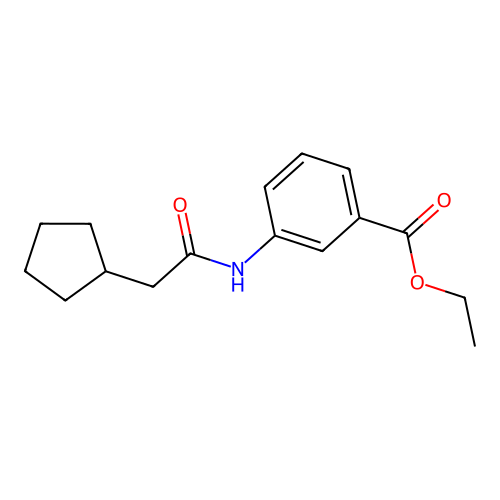 Ethyl 3-[(cyclopentylacetyl)amino]benzoate structure