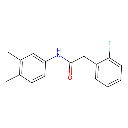 N-(3,4-dimethylphenyl)-2-(2-fluorophenyl)acetamide structure