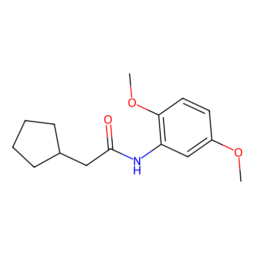 2-cyclopentyl-N-(2,5-dimethoxyphenyl)acetamide structure