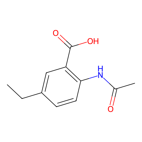 2-Acetamido-5-ethylbenzoic acid structure