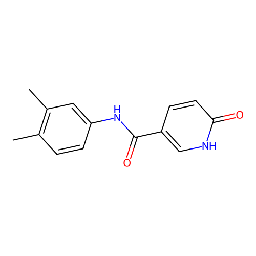 N-(3,4-dimethylphenyl)-6-oxo-1,6-dihydropyridine-3-carboxamide structure