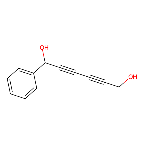 1-Phenylhexa-2,4-diyne-1,6-diol structure