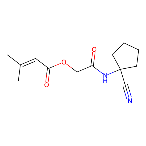 [(1-Cyanocyclopentyl)carbamoyl]methyl 3-methylbut-2-enoate structure