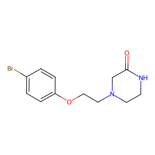 4-[2-(4-Bromophenoxy)ethyl]piperazin-2-one structure
