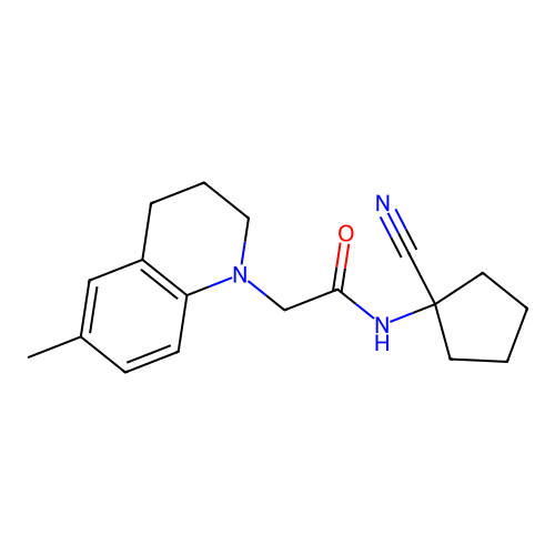 N-(1-cyanocyclopentyl)-2-(6-methyl-1,2,3,4-tetrahydroquinolin-1-yl)acetamide structure