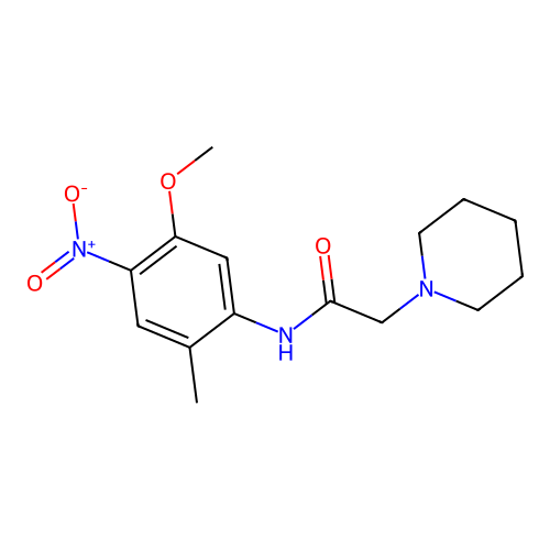 N-(5-Methoxy-2-methyl-4-nitrophenyl)-1-piperidineacetamide structure