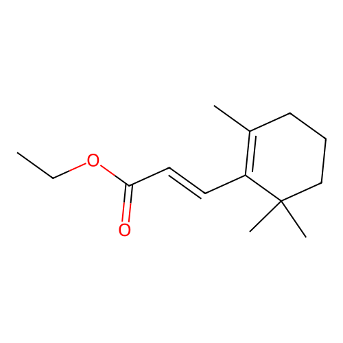 Ethyl 3-(2,6,6-trimethyl-1-cyclohexen-1-yl)-2-propenoate structure