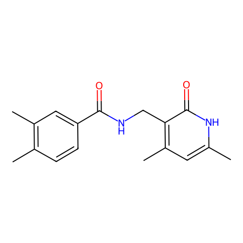 N-[(4,6-dimethyl-2-oxo-1H-pyridin-3-yl)methyl]-3,4-dimethylbenzamide structure