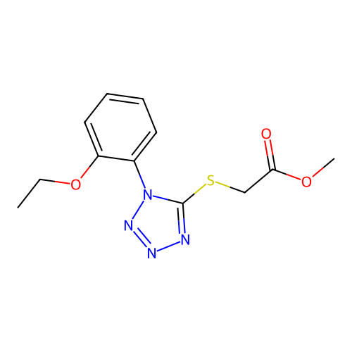 Methyl 2-[1-(2-ethoxyphenyl)tetrazol-5-yl]sulfanylacetate structure