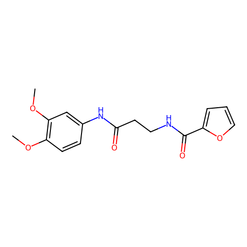 N-[3-(3,4-dimethoxyanilino)-3-oxopropyl]furan-2-carboxamide structure