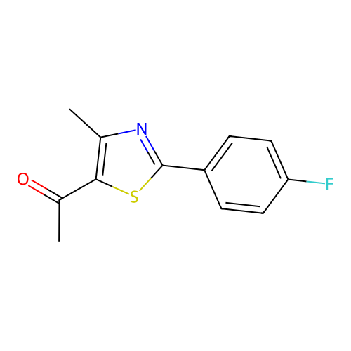 1-[2-(4-Fluorophenyl)-4-methyl-1,3-thiazol-5-yl]ethan-1-one structure
