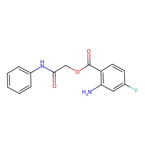 (Phenylcarbamoyl)methyl 2-amino-4-fluorobenzoate structure