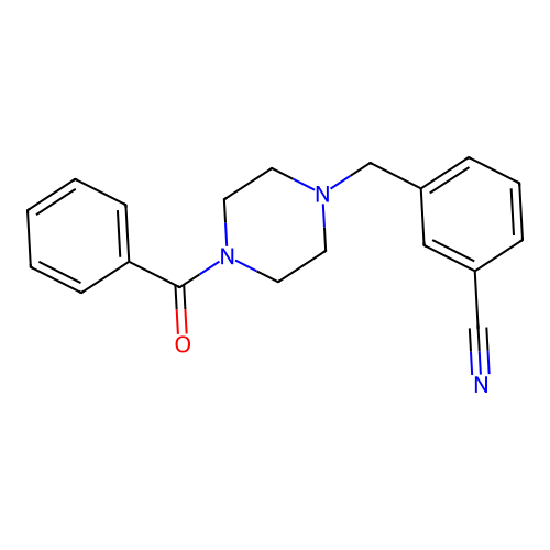 3-[(4-Benzoylpiperazin-1-yl)methyl]benzonitrile structure