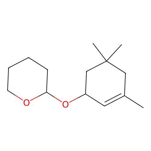 2-[(3,5,5-Trimethylcyclohex-2-en-1-yl)oxy]oxane structure