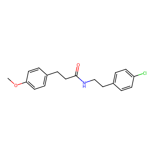 N-[2-(4-chlorophenyl)ethyl]-3-(4-methoxyphenyl)propanamide structure
