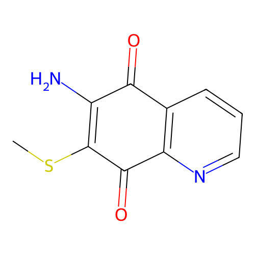 6-Amino-7-(methylsulfanyl)quinoline-5,8-dione structure