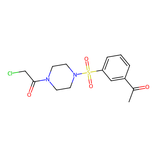 1-[4-(3-Acetylbenzenesulfonyl)piperazin-1-yl]-2-chloroethan-1-one structure