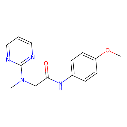 N-(4-Methoxyphenyl)-2-(methyl-2-pyrimidinylamino)acetamide structure