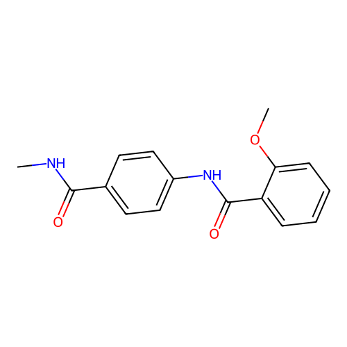 2-methoxy-N-[4-(methylcarbamoyl)phenyl]benzamide structure