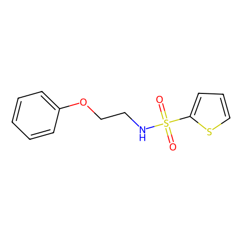 N-(2-phenoxyethyl)thiophene-2-sulfonamide structure