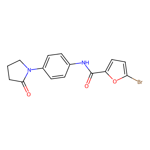 5-bromo-N-[4-(2-oxopyrrolidin-1-yl)phenyl]furan-2-carboxamide structure