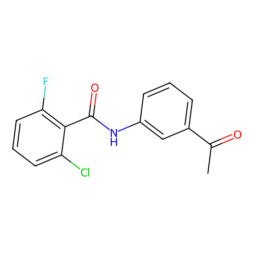 N-(3-acetylphenyl)-2-chloro-6-fluorobenzamide structure