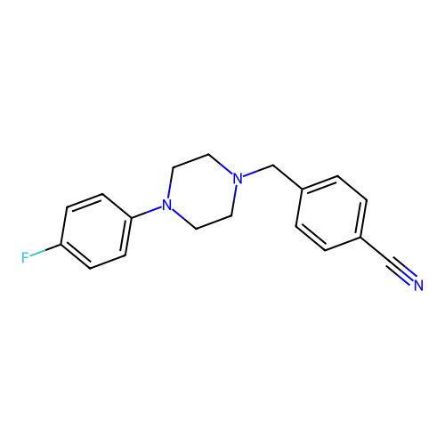 4-{[4-(4-Fluorophenyl)piperazin-1-yl]methyl}benzonitrile structure