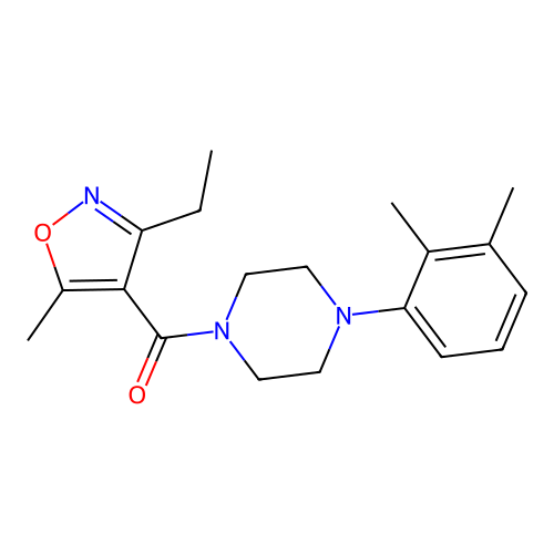 METHANONE, [4-(2,3-DIMETHYLPHENYL)-1-PIPERAZINYL](3-ETHYL-5-METHYL-4-ISOXAZOLYL)- structure