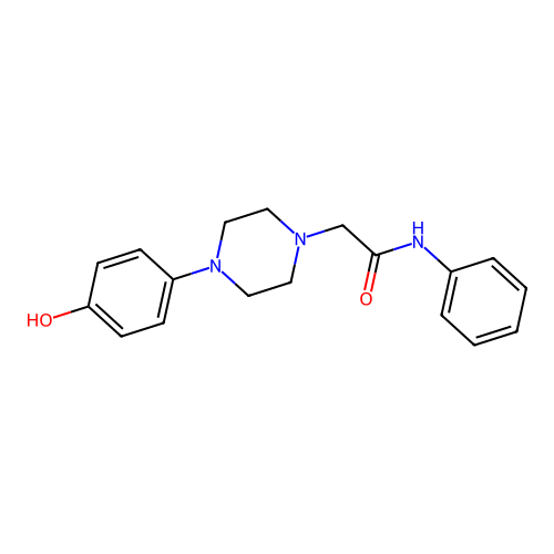 2-[4-(4-hydroxyphenyl)piperazin-1-yl]-N-phenylacetamide structure