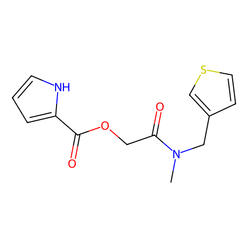 {methyl[(thiophen-3-yl)methyl]carbamoyl}methyl 1H-pyrrole-2-carboxylate structure