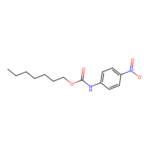 Carbamic acid, (4-nitrophenyl)-, heptyl ester structure