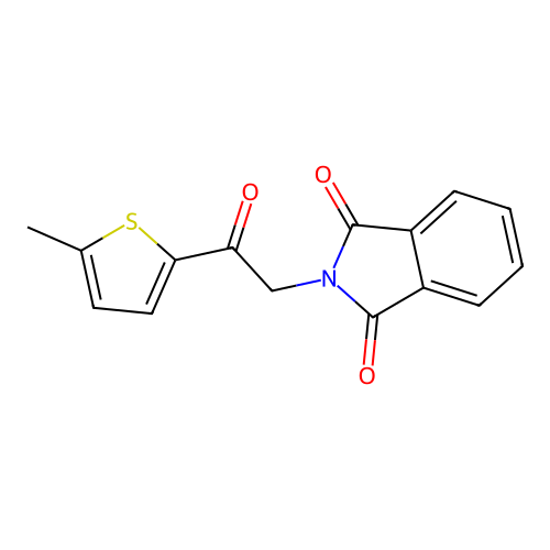 2-[2-(5-Methylthiophen-2-yl)-2-oxoethyl]isoindole-1,3-dione structure