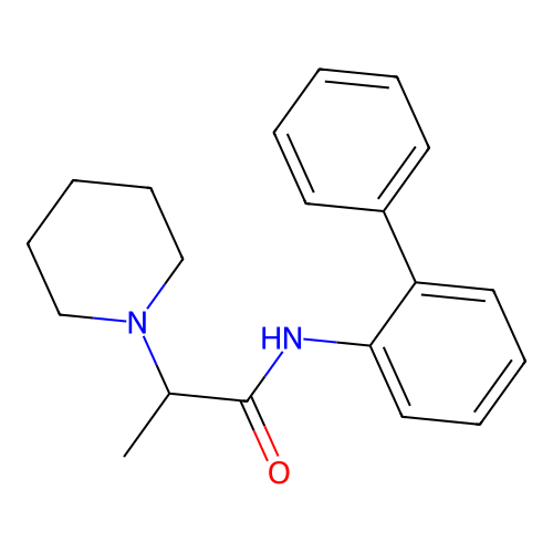 N-{[1,1'-biphenyl]-2-yl}-2-(piperidin-1-yl)propanamide structure