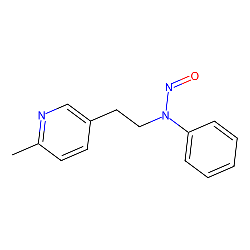 N-[2-(6-methylpyridin-3-yl)ethyl]-N-nitrosoaniline structure